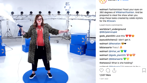Walmart Oscars Fashion Instagram Update